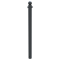Dekorativ puller | Serie 475B | � 76 mm | fastmonteret, til indst�bning i beton med jordanker, total l�ngde ca. 1300 mm | uden l�s | med 2 �jer